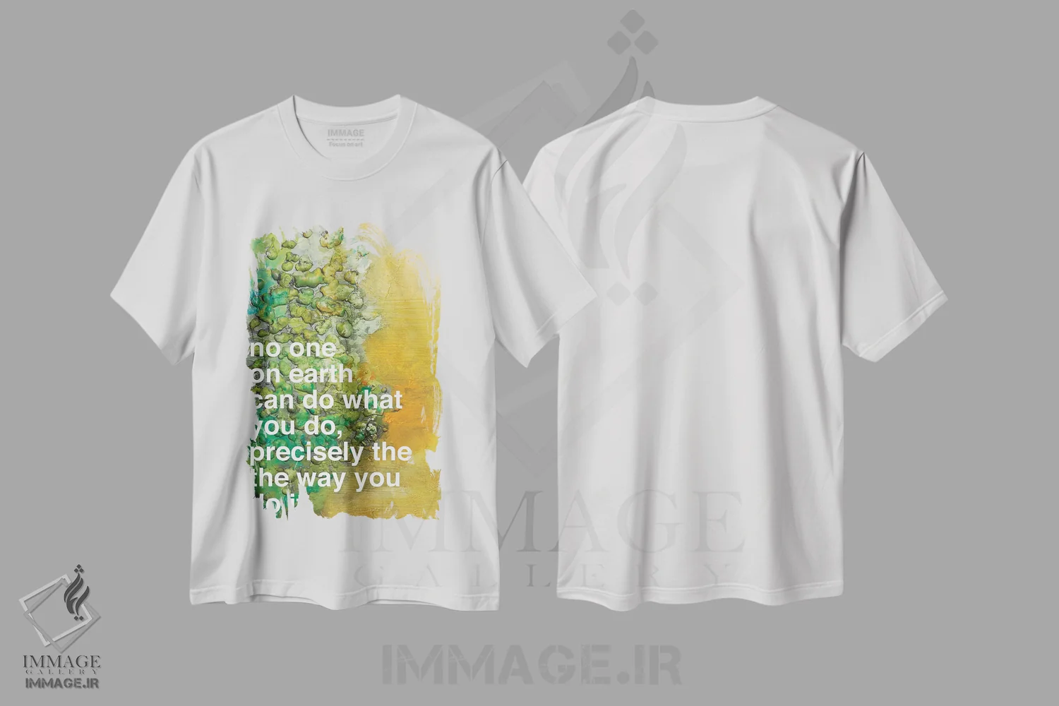 تیشرت سفید طرح دار هیچ کس ۲، تزئینی اثر کنت یانگستروم | immage.ir