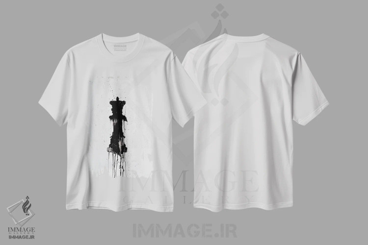تیشرت سفید طرح دار ملکه، آبستره اثر کنت یانگستروم | immage.ir