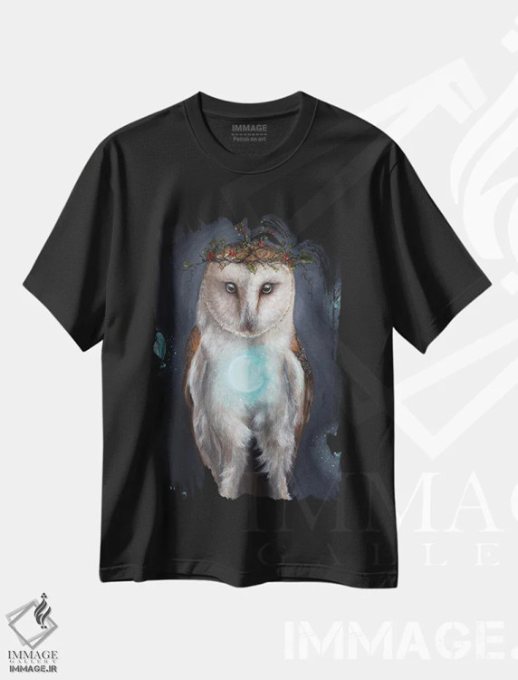 تیشرت مشکی طرح دار ری، مدیوم اثر کایرا ویلسون | فروشگاه ایماژ