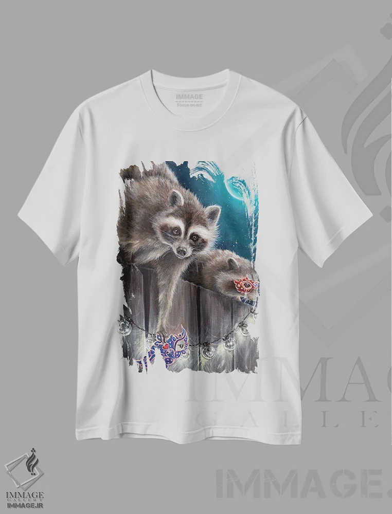 تیشرت سفید طرح دار بالماسکه، مدیوم اثر کایرا ویلسون | فروشگاه ایماژ