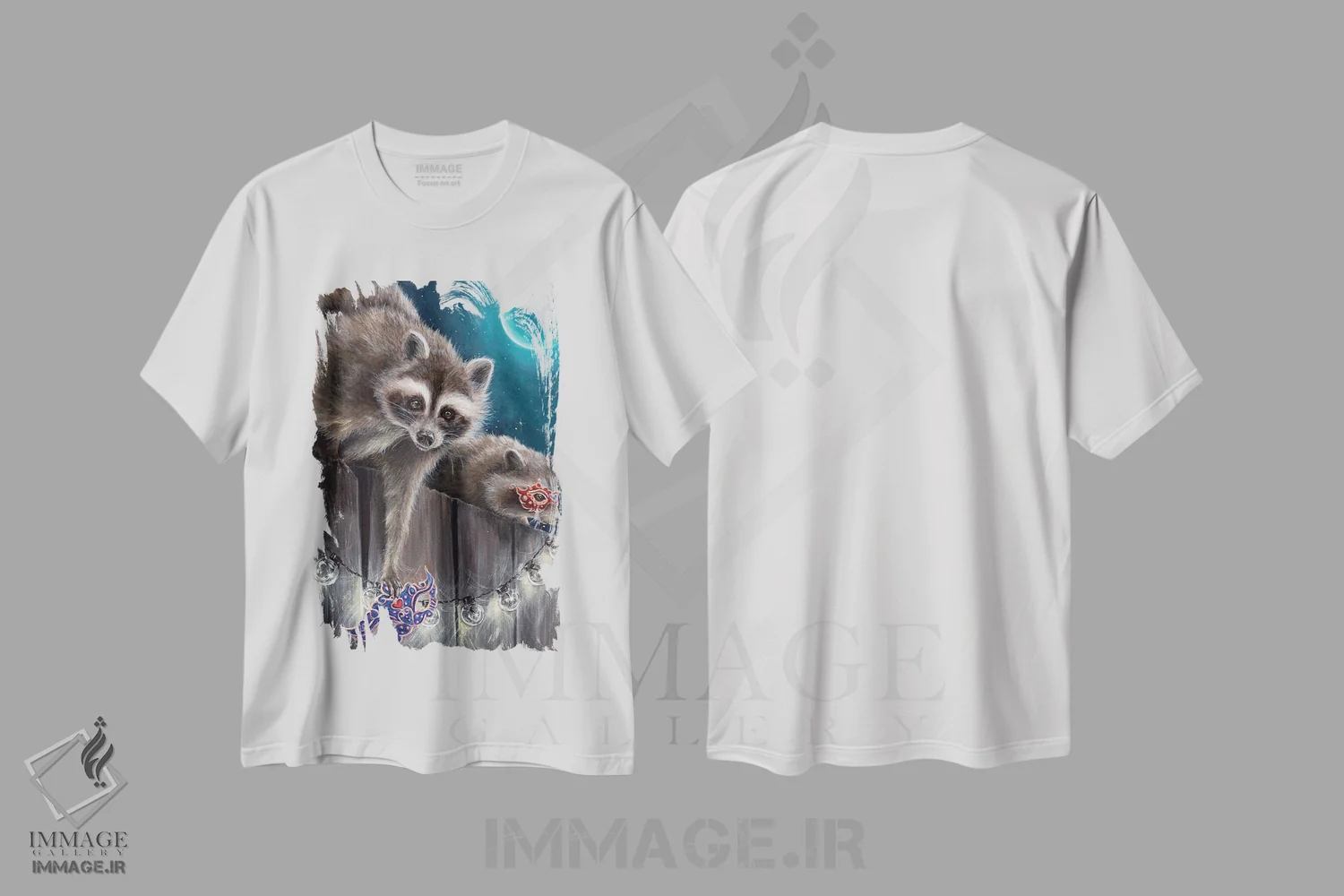 تیشرت سفید طرح دار بالماسکه، مدیوم اثر کایرا ویلسون | فروشگاه ایماژ