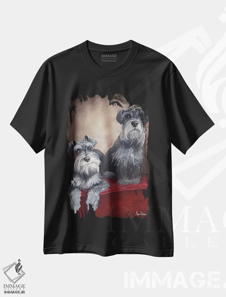 تیشرت مشکی طرح دار شاهزاده خانم ها، تزئینی اثر کایرا ویلسون | immage.ir