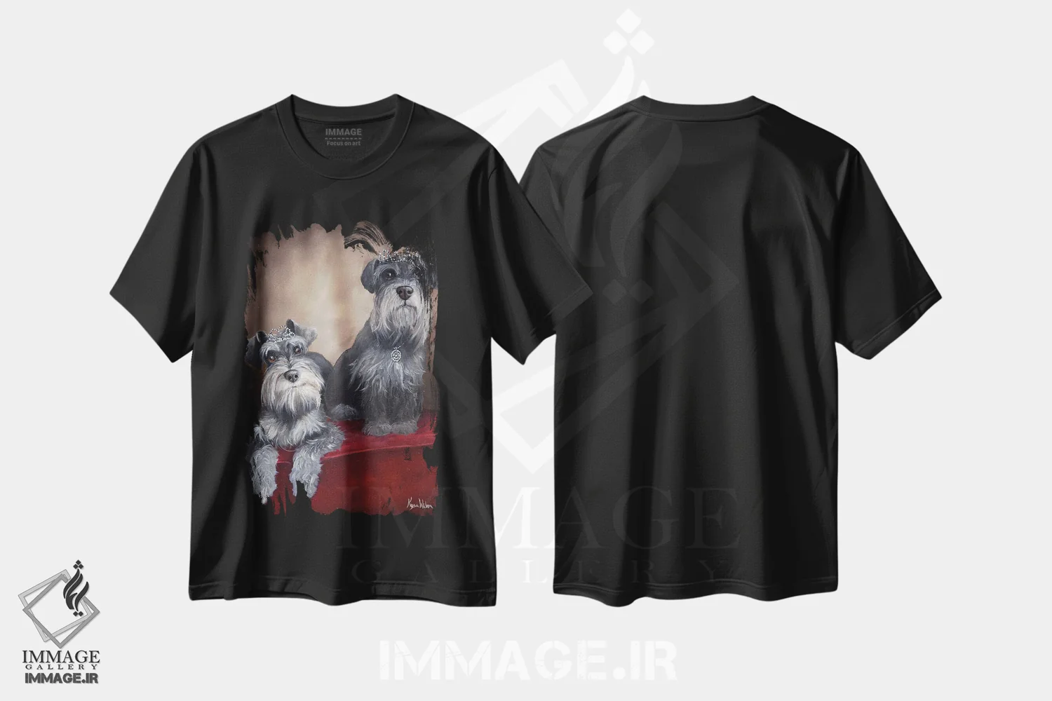 تیشرت مشکی طرح دار شاهزاده خانم ها، تزئینی اثر کایرا ویلسون | immage.ir