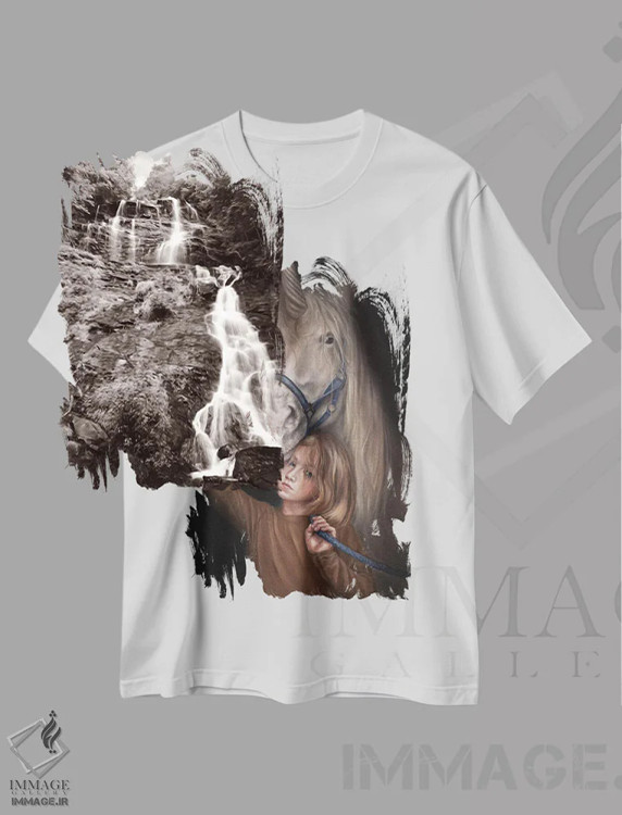 تیشرت سفید طرح دار فِیث، هنر فاخر معاصر اثر کایرا ویلسون | immage.ir