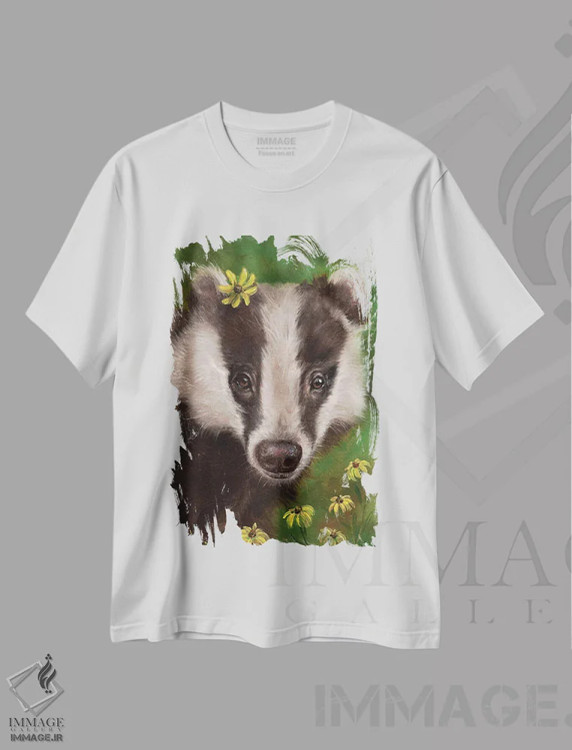 تیشرت سفید طرح دار گورکن، تزئینی اثر کایرا ویلسون | فروشگاه ایماژ