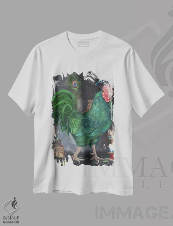 تیشرت سفید طرح دار امپراتور، دکوراسیون جایگزین اثر کایرا ویلسون | فروشگاه ایماژ