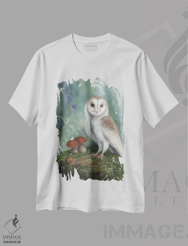 تیشرت سفید طرح دار دوستان جنگلی، تزئینی اثر کایرا ویلسون | فروشگاه ایماژ