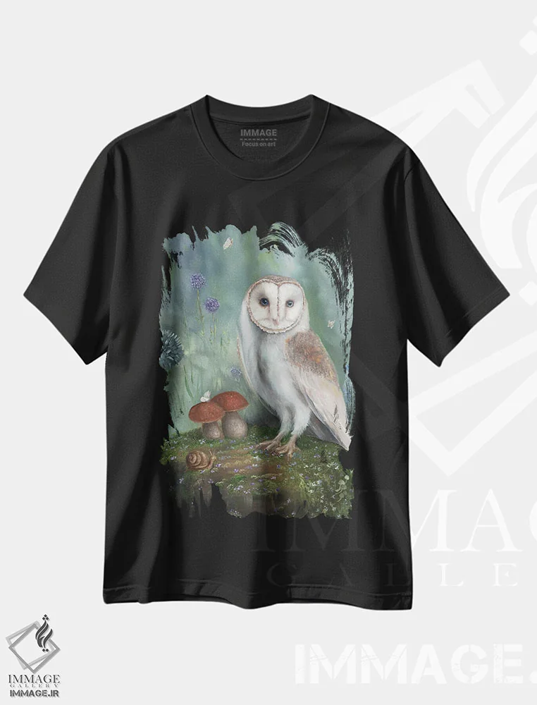 تیشرت مشکی طرح دار دوستان جنگلی، تزئینی اثر کایرا ویلسون | immage.ir