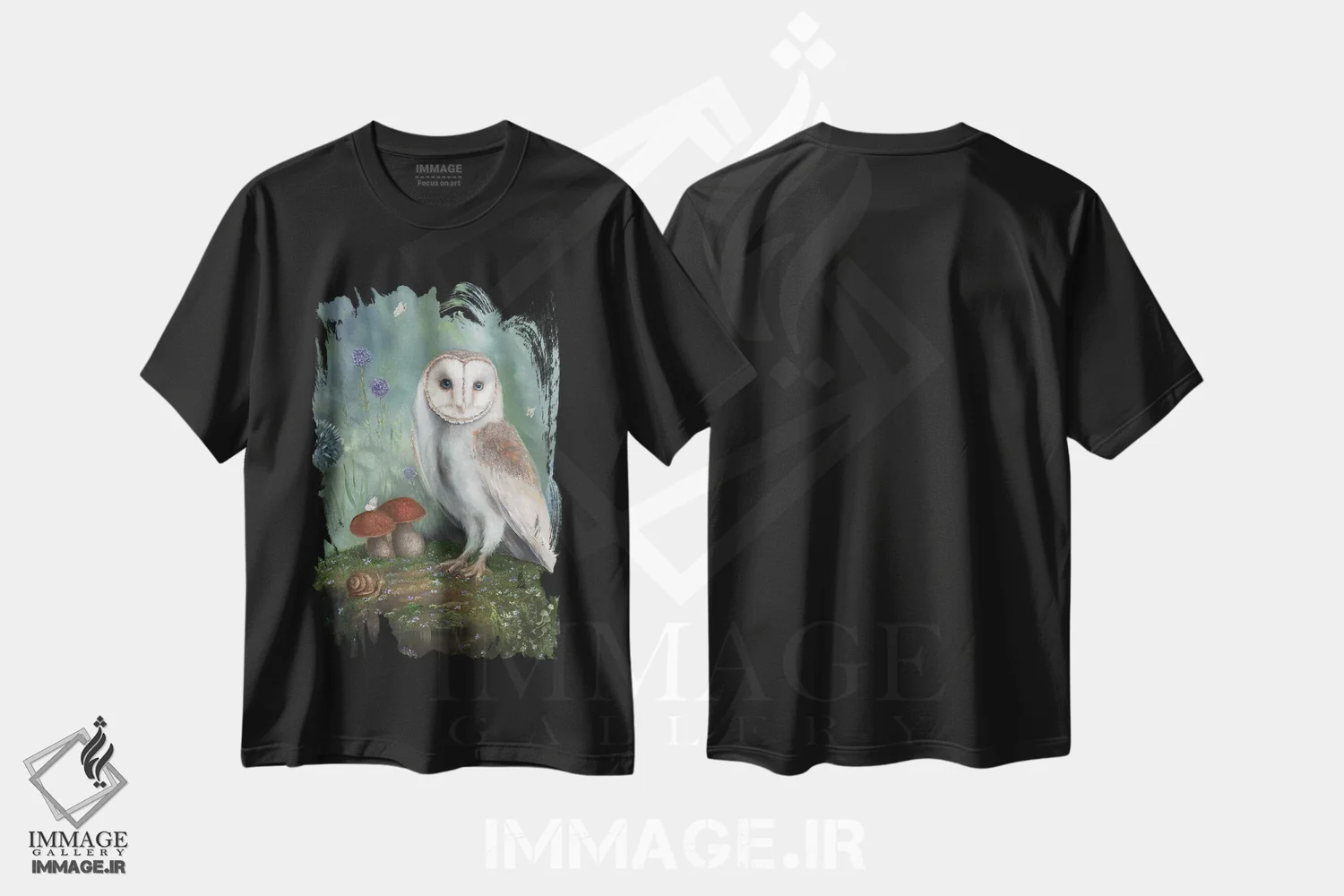 تیشرت مشکی طرح دار دوستان جنگلی، تزئینی اثر کایرا ویلسون | immage.ir