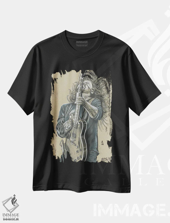 تیشرت مشکی طرح دار دیو گرول، هنر دیجیتال اثر کتی سالیوان | فروشگاه ایماژ