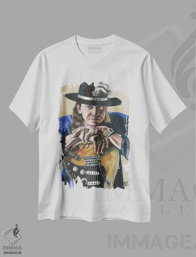 تیشرت سفید طرح دار استوی ری وان، هنر دیجیتال اثر کتی سالیوان | فروشگاه ایماژ