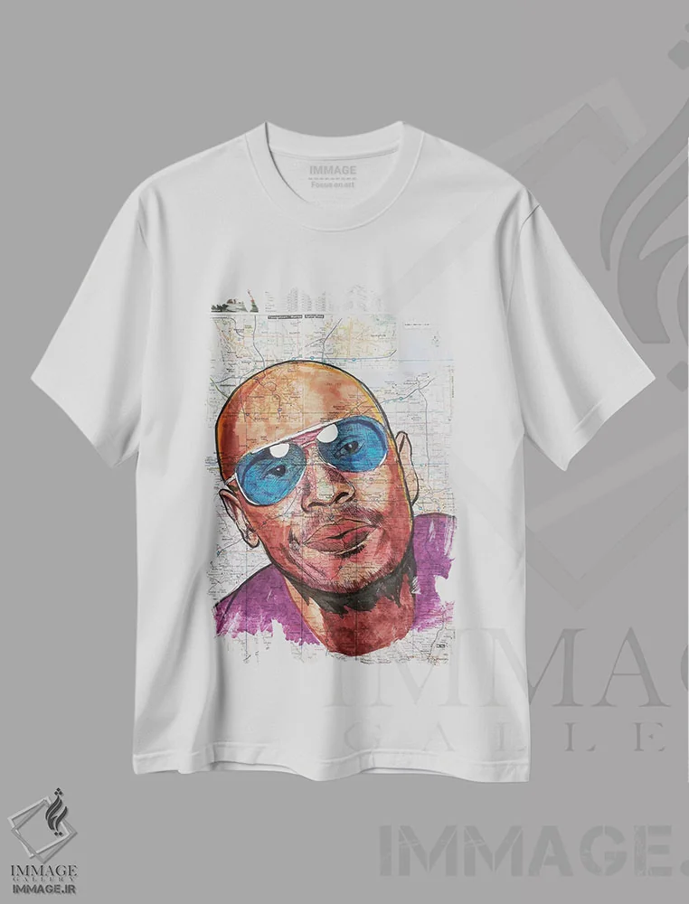 تیشرت سفید طرح دار دیو از اوهایو، هنر فاخر معاصر اثر کایل ویلیس | immage.ir
