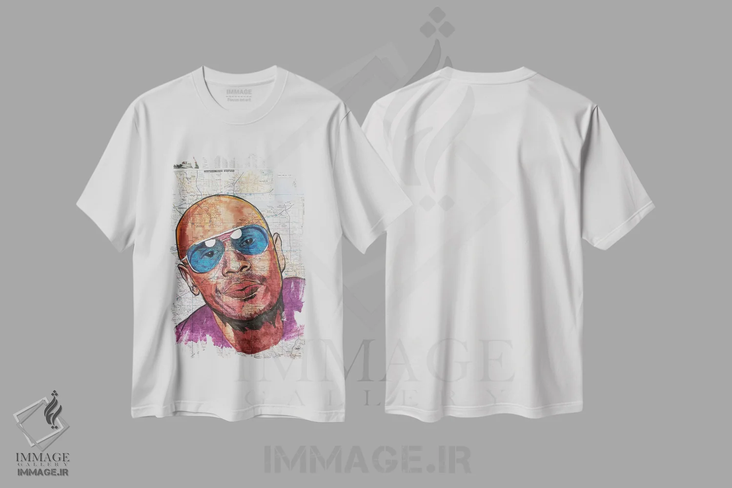 تیشرت سفید طرح دار دیو از اوهایو، هنر فاخر معاصر اثر کایل ویلیس | immage.ir