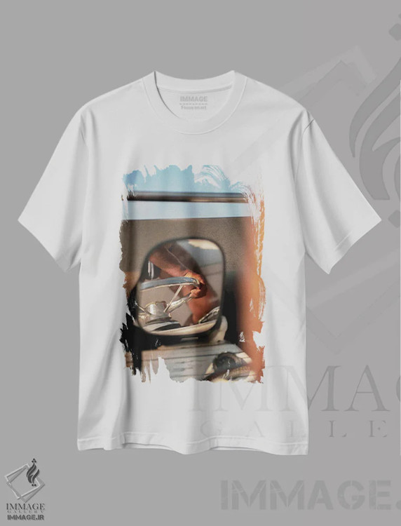 تیشرت سفید طرح دار سفر آینه ای، مدیوم اثر کنزو ایجیری | immage.ir