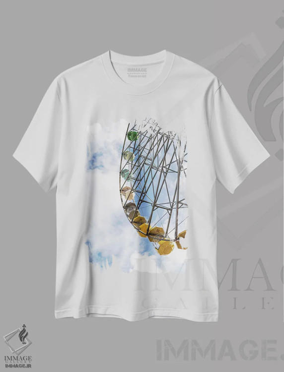 تیشرت سفید طرح دار عبور از سنت، مدیوم اثر کنزو ایجیری | immage.ir