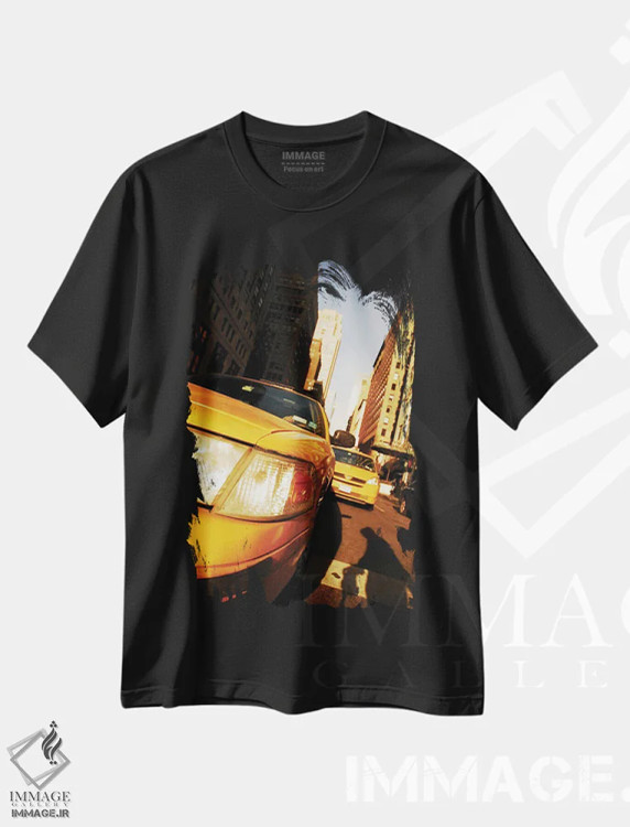 تیشرت مشکی طرح دار خنکای آفتابی در شهر، مدیوم اثر کنزو ایجیری | فروشگاه ایماژ