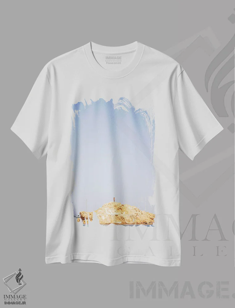 تیشرت سفید طرح دار منورکا، مدیوم اثر کنزو ایجیری | immage.ir
