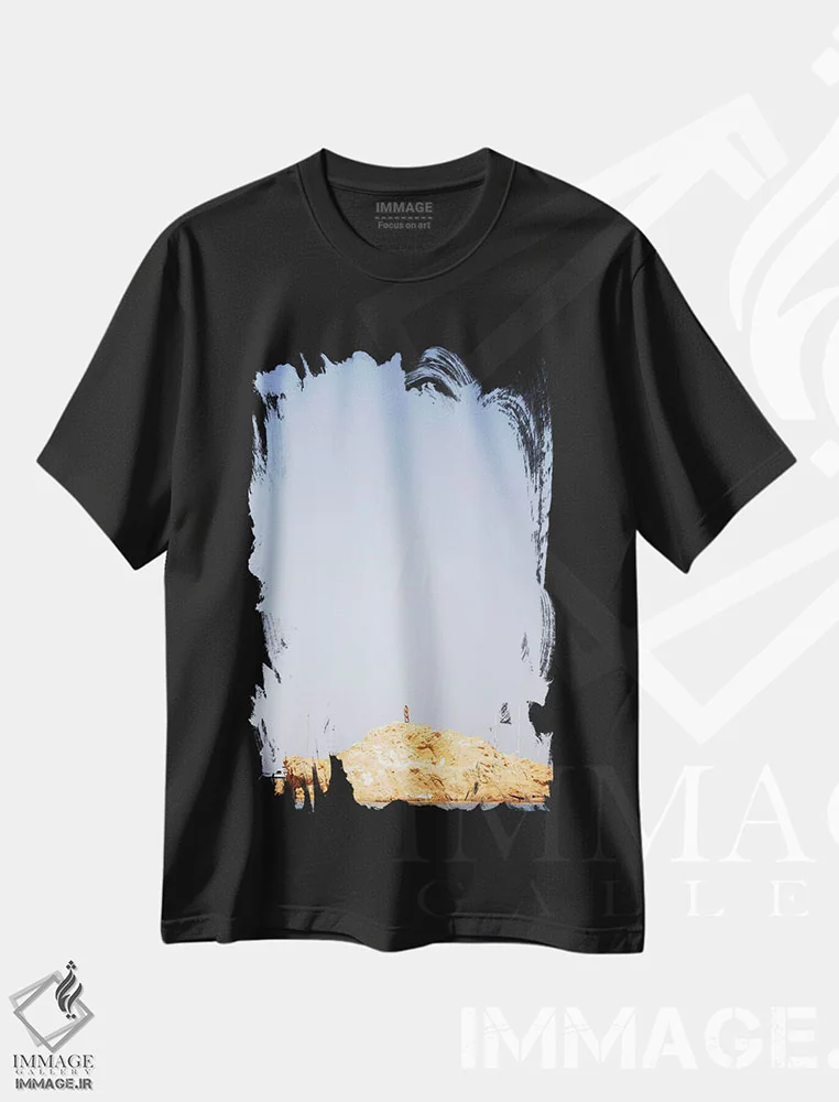 تیشرت مشکی طرح دار منورکا، مدیوم اثر کنزو ایجیری | فروشگاه ایماژ