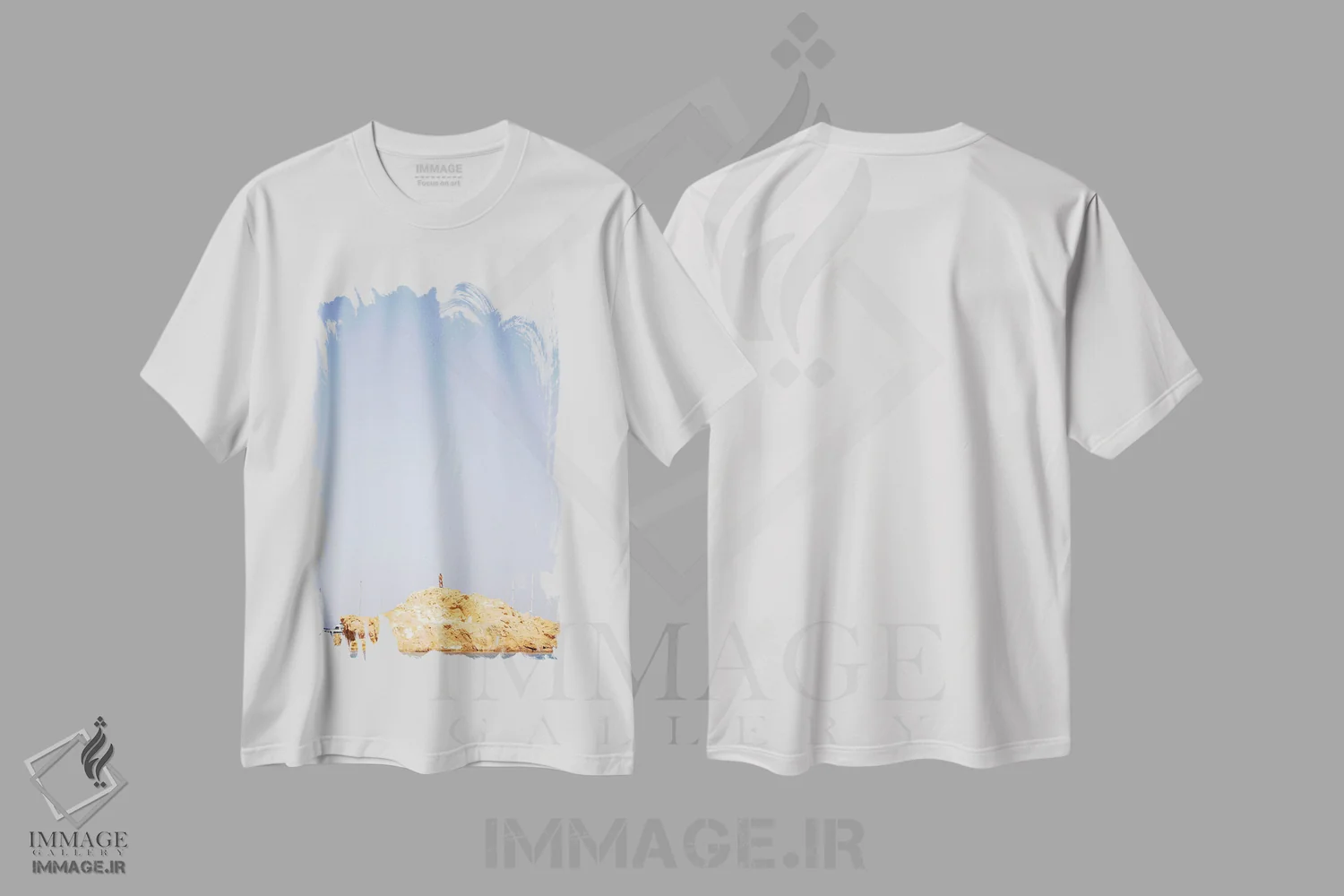 تیشرت سفید طرح دار منورکا، مدیوم اثر کنزو ایجیری | immage.ir