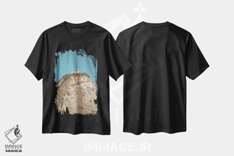 تیشرت مشکی طرح دار فانوس دریایی اسباب بازی، مدیوم اثر کنزو ایجیری | immage.ir