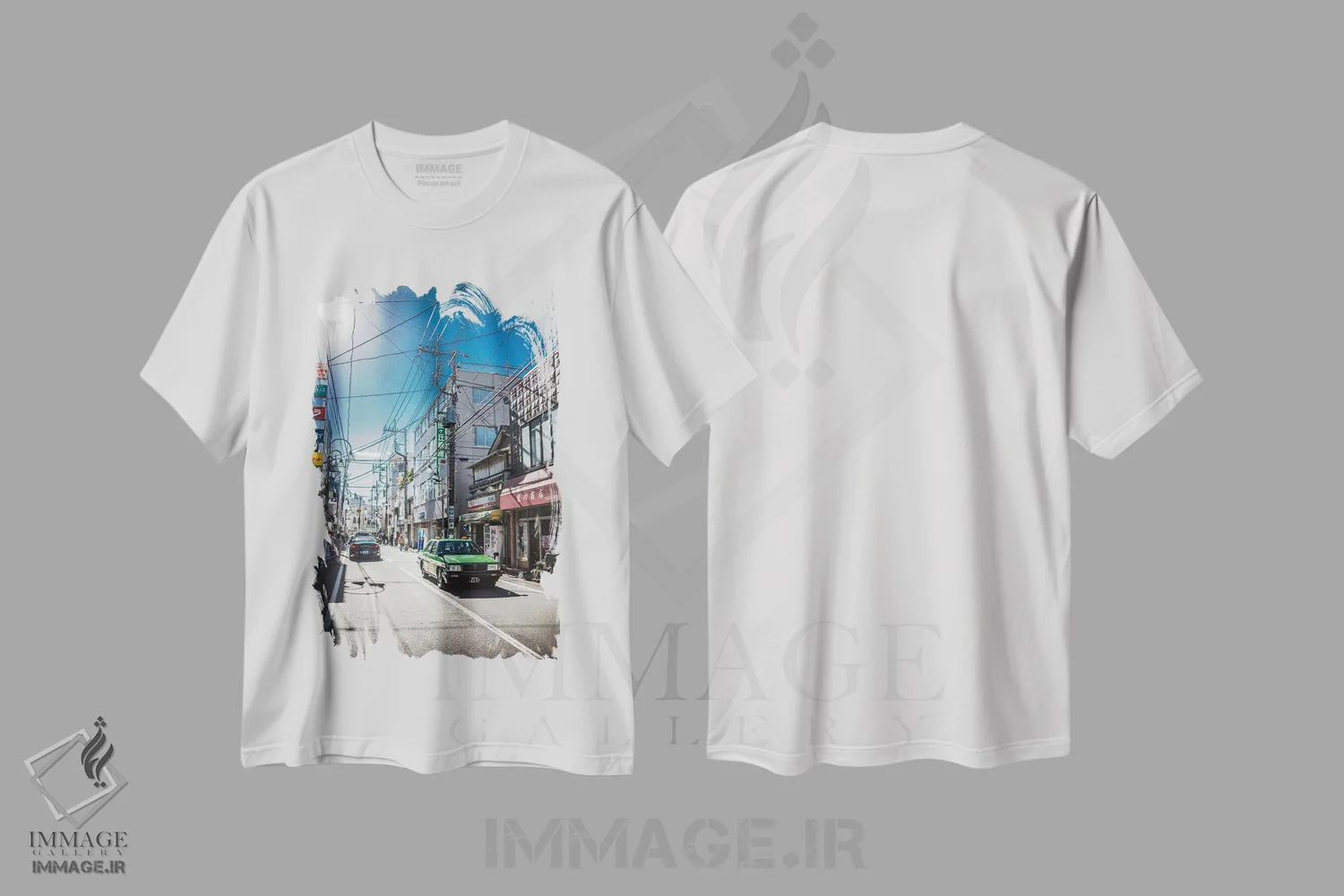 تیشرت سفید طرح دار جییوگااوکا، مدیوم اثر کنزو ایجیری | فروشگاه ایماژ