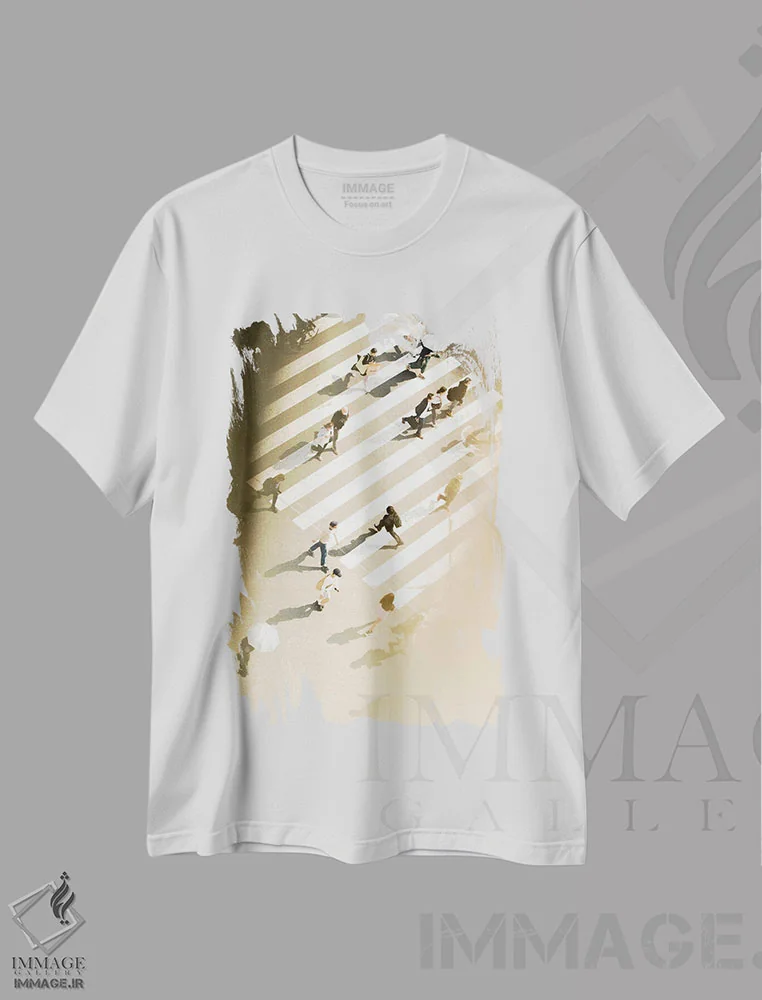 تیشرت سفید طرح دار تقاطع شیبویا ۱، مدیوم اثر کنزو ایجیری | فروشگاه ایماژ