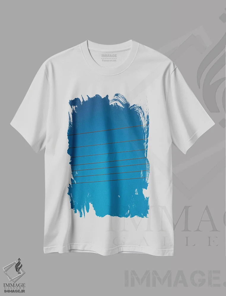 تیشرت سفید طرح دار چین وچروک ماه، مدیوم اثر کنزو ایجیری | فروشگاه ایماژ