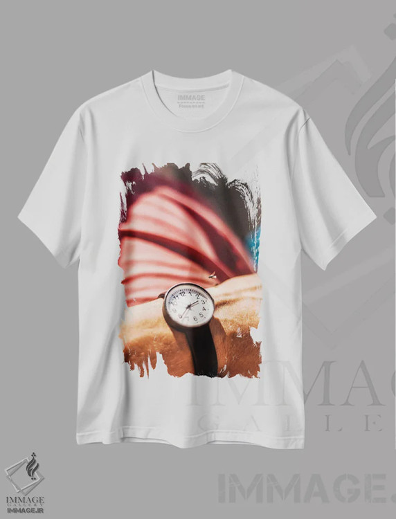 تیشرت سفید طرح دار زمان پرواز می کند، مدیوم اثر کنزو ایجیری | immage.ir