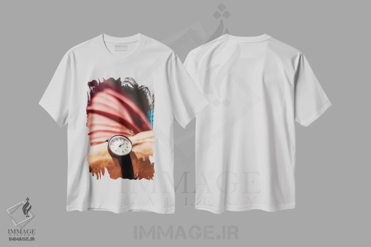 تیشرت سفید طرح دار زمان پرواز می کند، مدیوم اثر کنزو ایجیری | immage.ir