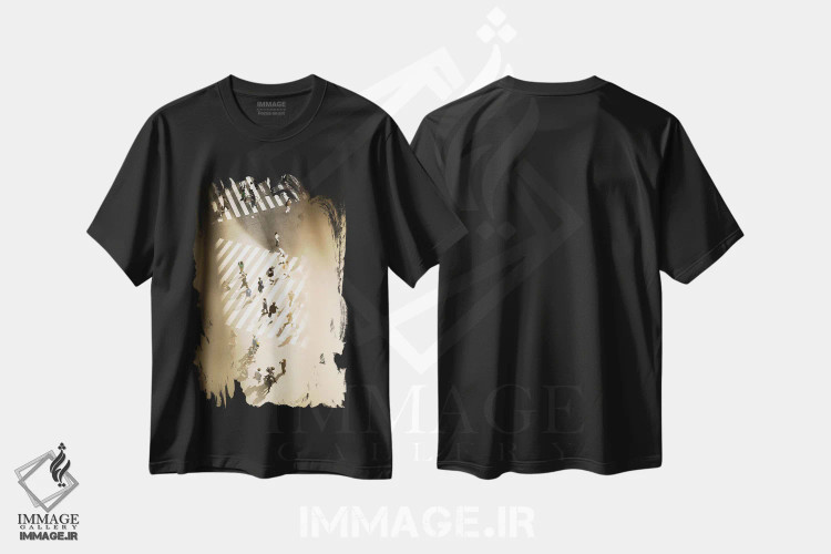 تیشرت مشکی طرح دار تقاطع شیبویا ۲، مدیوم اثر کنزو ایجیری | immage.ir