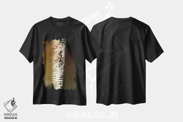 تیشرت مشکی طرح دار تقاطع شیبویا ۳، مدیوم اثر کنزو ایجیری | فروشگاه ایماژ