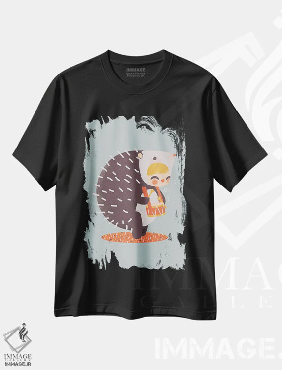 تیشرت مشکی طرح دار شیرین ها، تزئینی اثر کانزیلو | فروشگاه ایماژ
