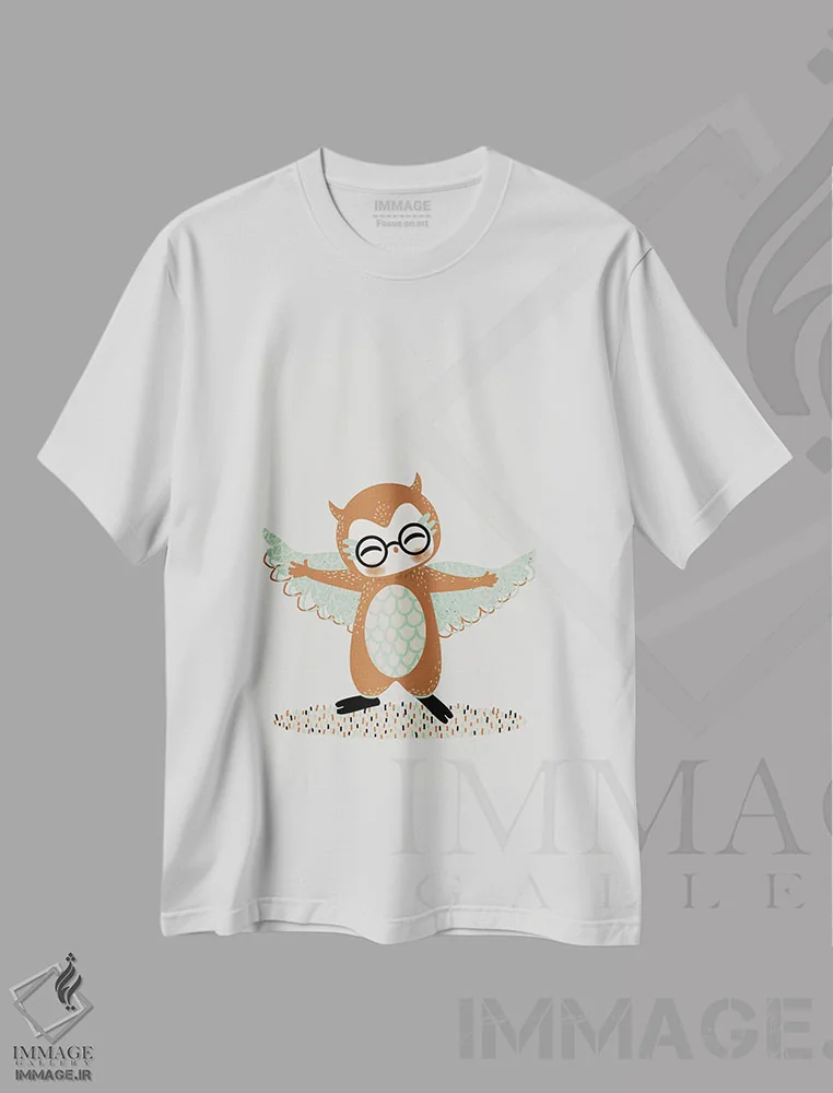 تیشرت سفید طرح دار شیرین ها، تزئینی اثر کانزیلو | فروشگاه ایماژ