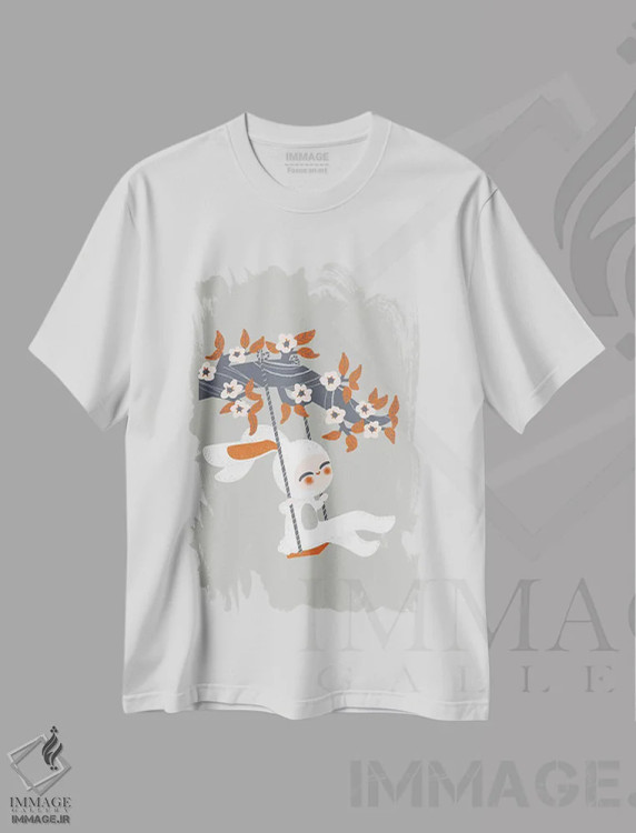 تیشرت سفید طرح دار شیرین ها، تزئینی اثر کانزیلو | immage.ir