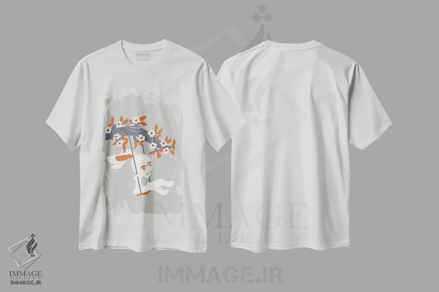 تیشرت سفید طرح دار شیرین ها، تزئینی اثر کانزیلو | immage.ir