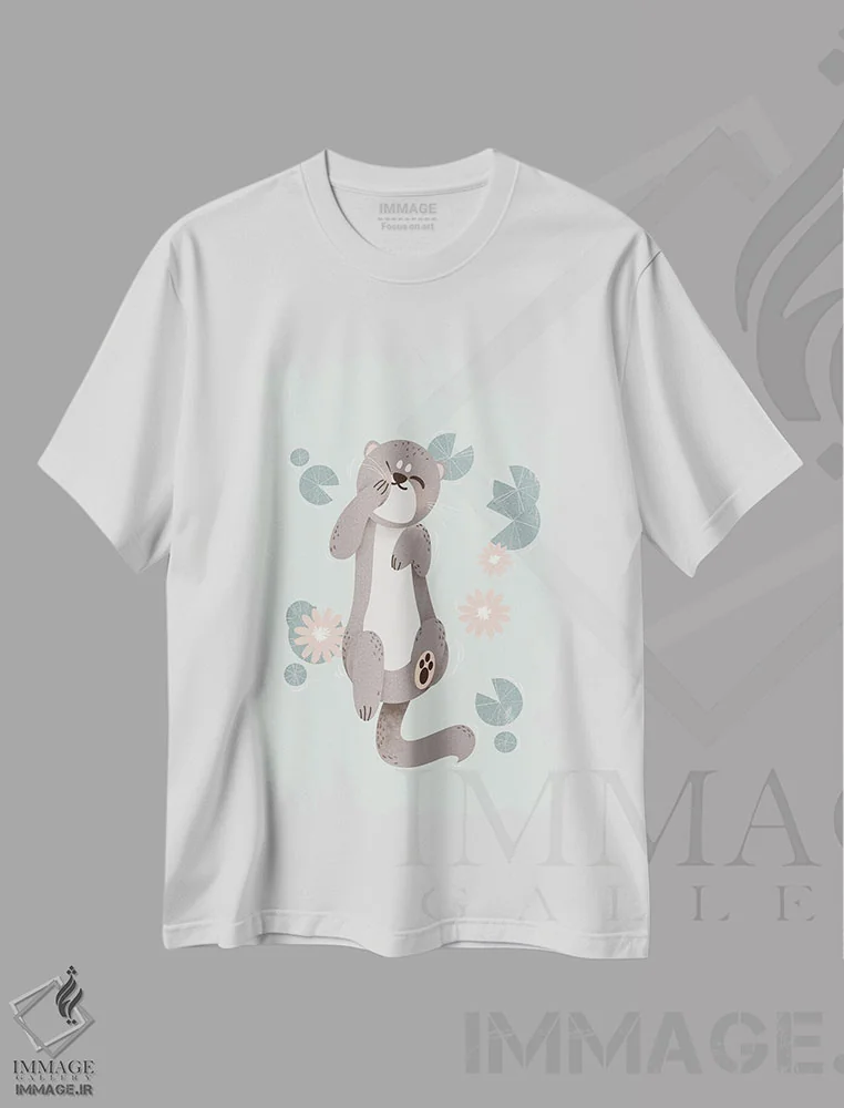 تیشرت سفید طرح دار حیوانات بامزه، تزئینی اثر کانزیلو | فروشگاه ایماژ