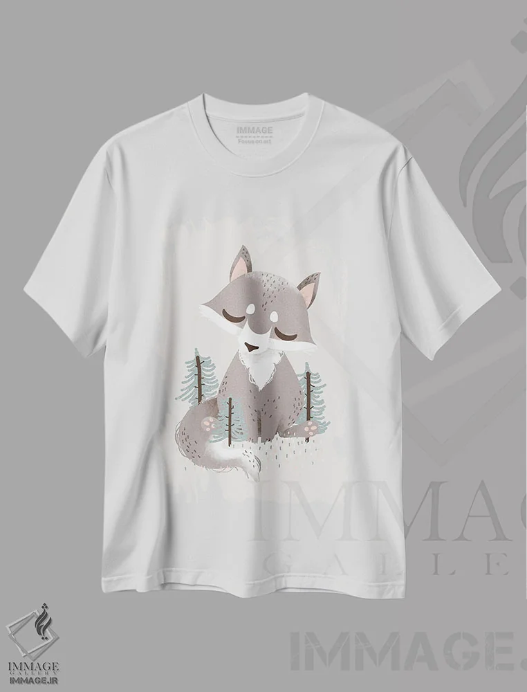 تیشرت سفید طرح دار حیوانات بامزه، تزئینی اثر کانزیلو | immage.ir