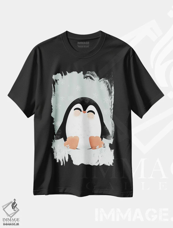 تیشرت مشکی طرح دار حیوانات بامزه، تزئینی اثر کانزیلو | immage.ir