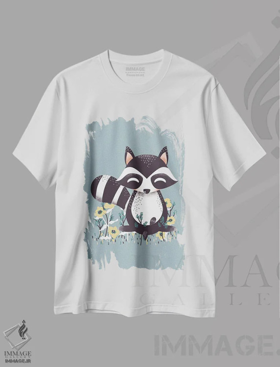تیشرت سفید طرح دار حیوانات بامزه، تزئینی اثر کانزیلو | immage.ir