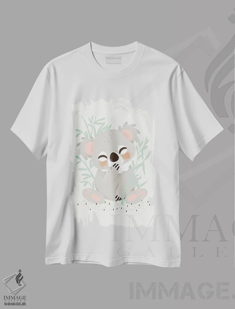 تیشرت سفید طرح دار حیوانات بامزه، تزئینی اثر کانزیلو | فروشگاه ایماژ