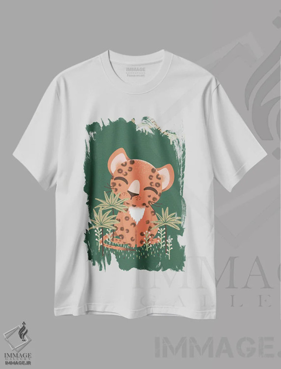 تیشرت سفید طرح دار حیوانات بامزه، تزئینی اثر کانزیلو | immage.ir