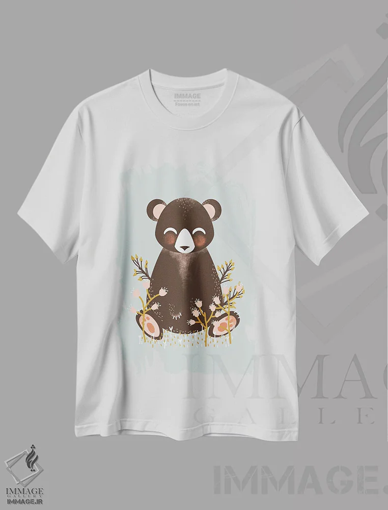 تیشرت سفید طرح دار حیوانات بامزه، تزئینی اثر کانزیلو | فروشگاه ایماژ