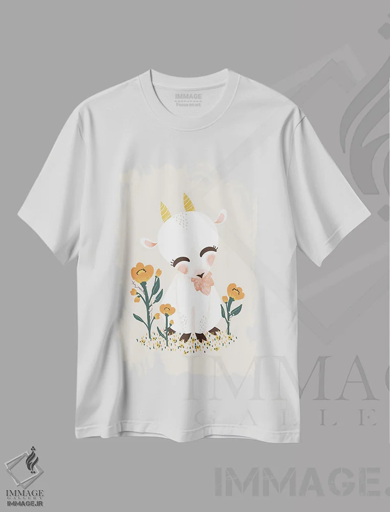 تیشرت سفید طرح دار حیوانات بامزه، تزئینی اثر کانزیلو | فروشگاه ایماژ