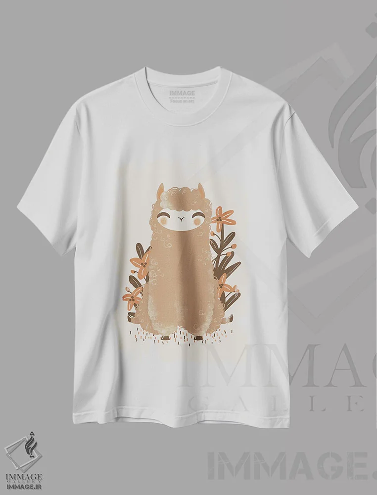 تیشرت سفید طرح دار حیوانات بامزه، تزئینی اثر کانزیلو | فروشگاه ایماژ