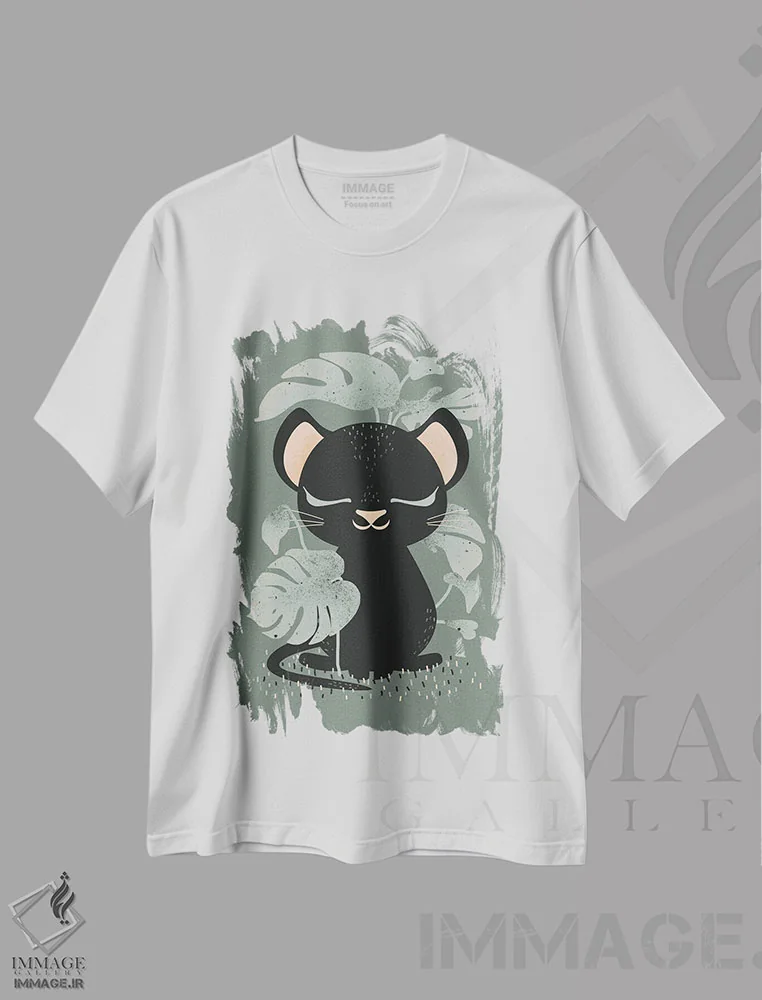 تیشرت سفید طرح دار حیوانات بامزه، تزئینی اثر کانزیلو | فروشگاه ایماژ