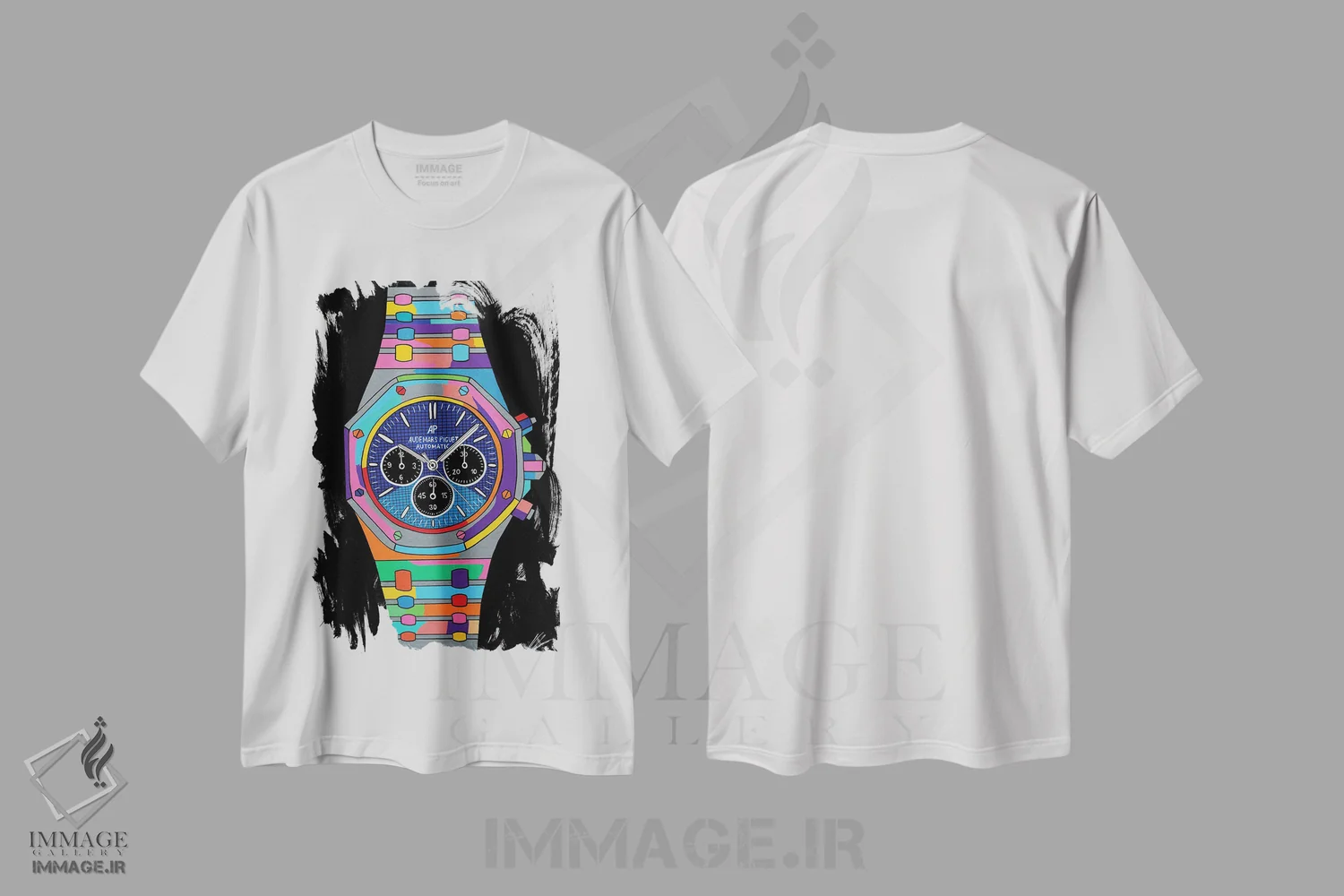 تیشرت سفید طرح دار اودمارس، مدیوم اثر نوا لاتار | فروشگاه ایماژ