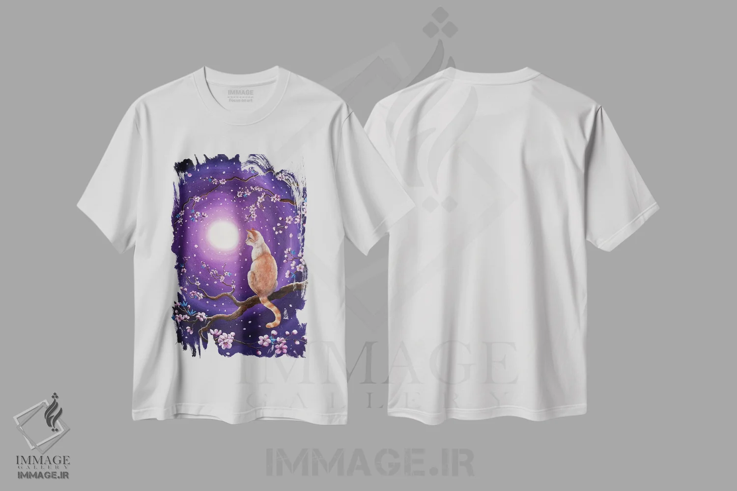 تیشرت سفید طرح دار آثار لورا ایورسن - immage.ir