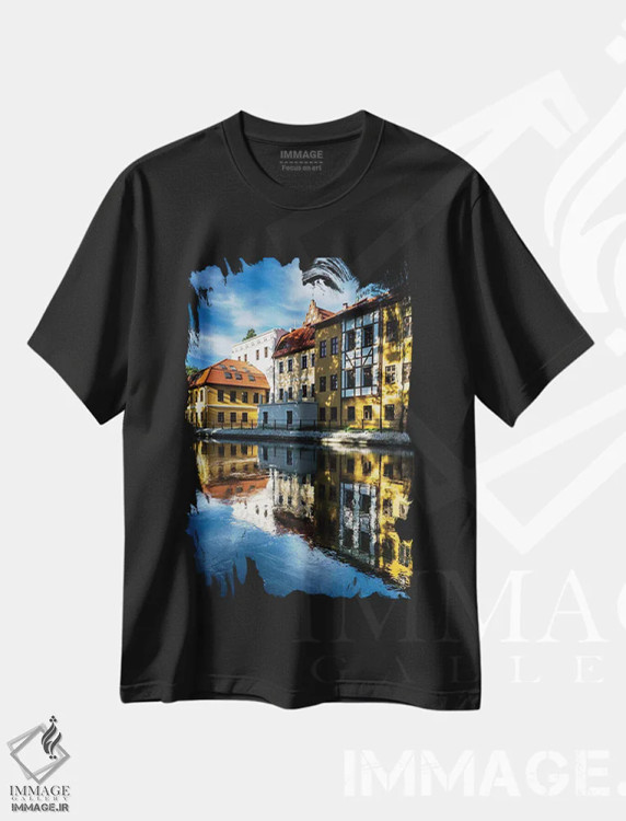 تیشرت مشکی طرح دار لهستان، استان کویاوی-پومرانیا، بیدگوشچ، مدیوم اثر میکولاج گوسپودرک | فروشگاه ایماژ