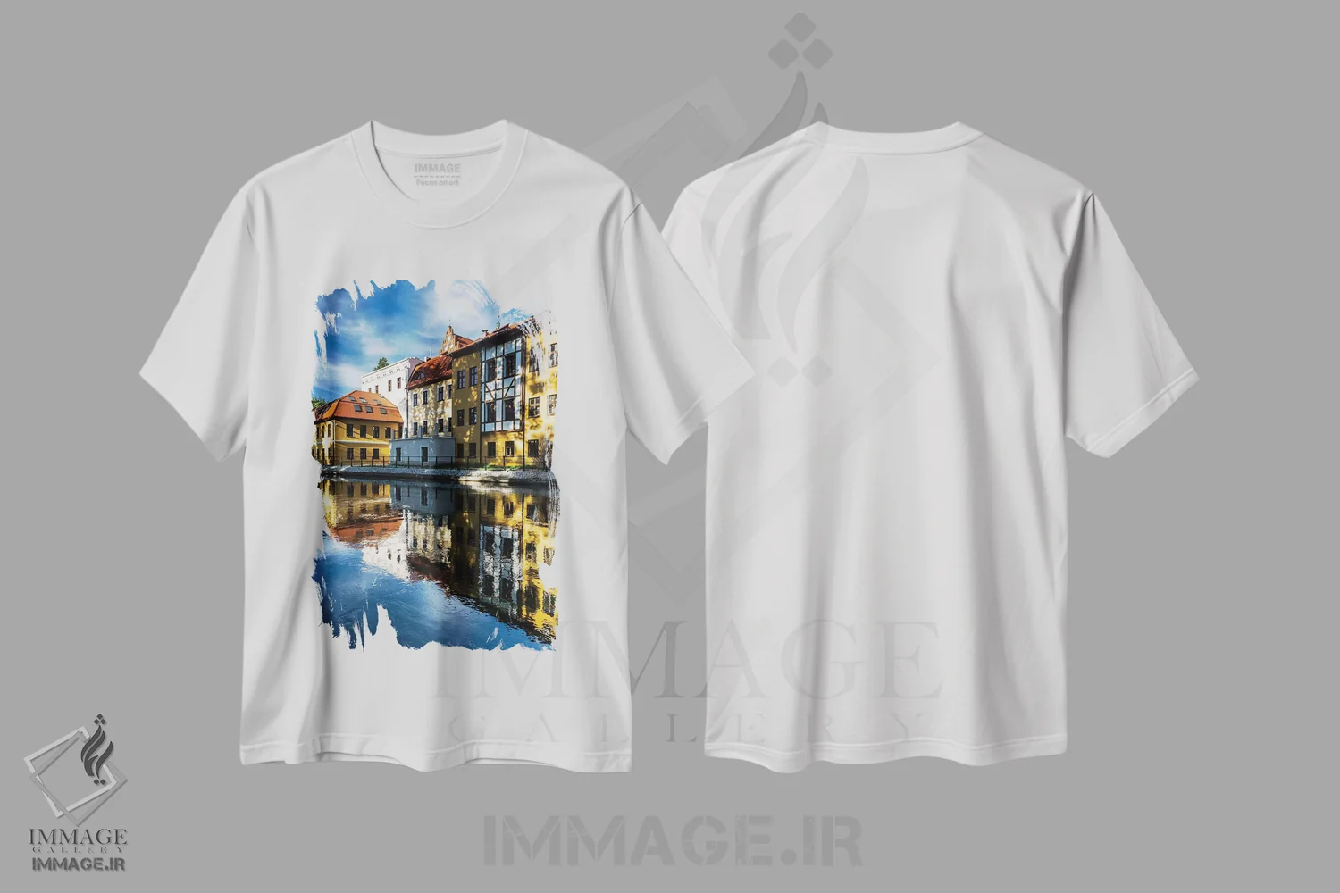 تیشرت سفید طرح دار لهستان، استان کویاوی-پومرانیا، بیدگوشچ، مدیوم اثر میکولاج گوسپودرک | immage.ir