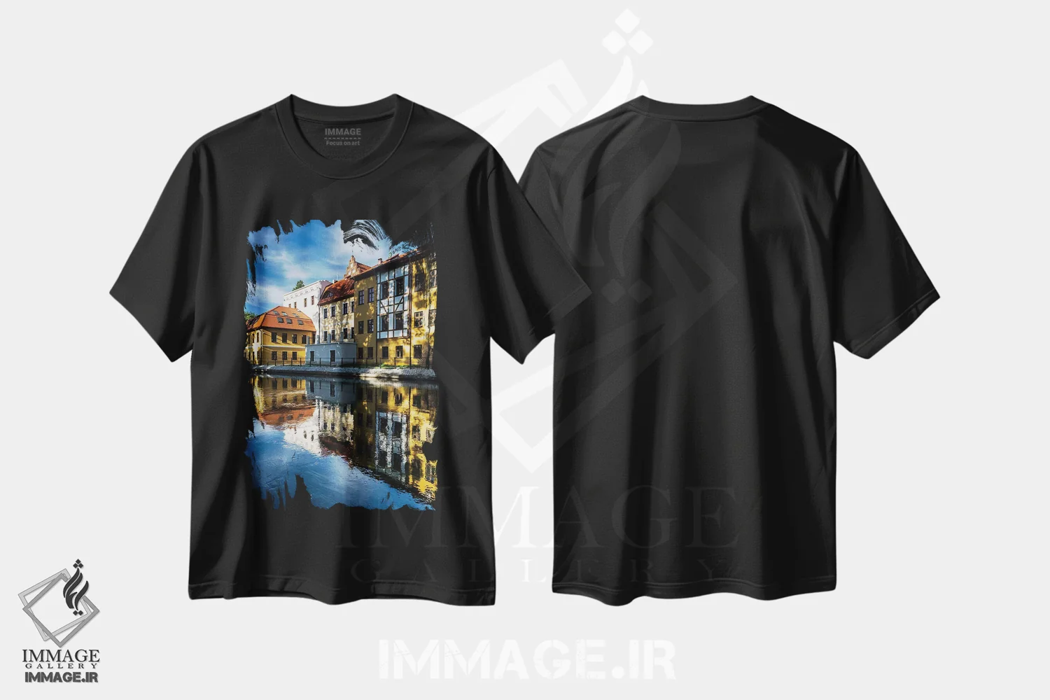 تیشرت مشکی طرح دار لهستان، استان کویاوی-پومرانیا، بیدگوشچ، مدیوم اثر میکولاج گوسپودرک | فروشگاه ایماژ